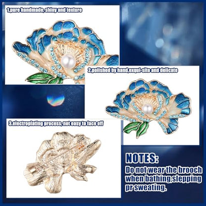 12 Pcs Women Brooches Bulk Vintage Rhinestone Pin Set - style: Flower