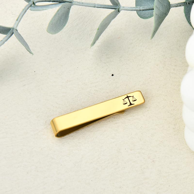 Mens Airplane Tie Clip for Boyfriend Husband Son Flight Attendant Accessories for Men - style: Gold Lawyer