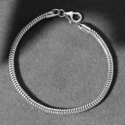 2pcs Adabele 304 Surgical Stainless Steel 3mm Snake Chain Bracelet 8 inch Jewelry Making Chain Tarnish Free - color: Stainless Steel (Gray), size: 8 inch - 2pcs