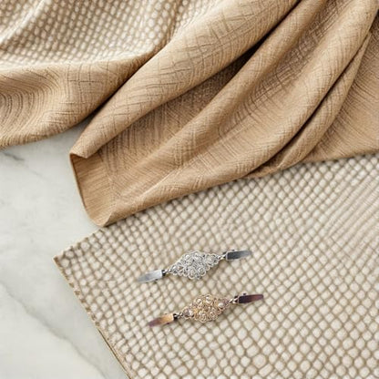 2pcs Vintage Sweater Cardigan Clips Silver and Antique Bronze Dress Collar Brooches Shawl Cinch Clips for Women Retro Shirt Accessory
