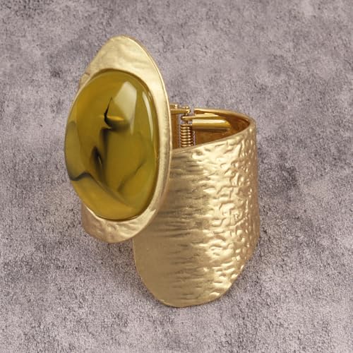 Gold Cuff Bracelet for Women Chunky Bracelet Statement Bracelet | Chunky Bangle Bracelets for Women Silver Beaded Open Bangle Stackable Stretch Bead Bracelet Boho Jewelry Gift for Wife Couple - style: Cuff Bangle Bracelets for Women