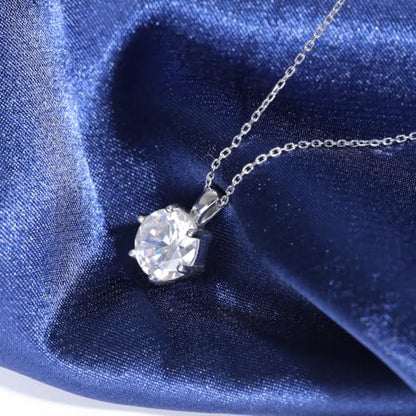 Cubic Zirconia Necklace Stainless Steel Color Change Synthetic Alexandrite/Solitaire Necklace Pendant Women - color: Round-Alexandrite-S