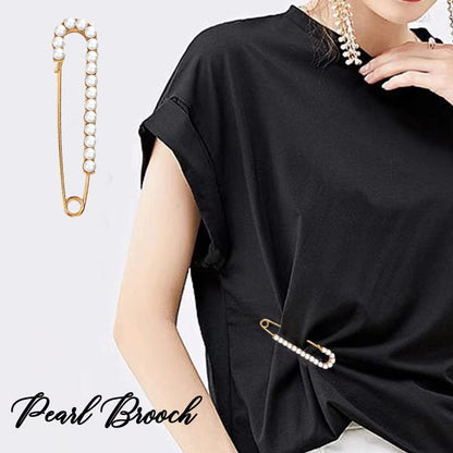 Fashion Pearl Brooch, Sweater Shawl Pearl Pin, Elegant and Fashionable | Enhance your Temperament, Suitable for a Variety of Occasions to Wear - color: White A