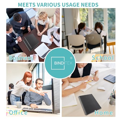 Binditek Plastic Spiral Binding Coils, 6 mm, 4:1 Pitch, Black, 100 Pack | Coil Binding Spines, 1/4", 30 Sheet Capacity, 48 Loops, for Letter-Size Reports, Presentations, School and Office Projects - size: 6mm, style: 100P , Black
