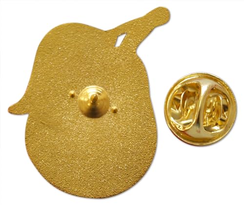 Novel Merk Fruit Lemon, Strawberry, or Orange Appreciation Lapel Pin, Hat Pin & Tie Tack Set with Clutch Back - style: 3-Pear