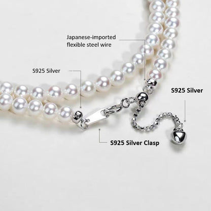 White Genuine Freshwater Cultured Pearl Necklace For Women And Men | Full Sizes from 3mm to 14mm Freshwater Pearls, AAA Grade & Above, A Love Gift Choice For Anniversaries And Birthdays - size: 4-5mm 18+2in