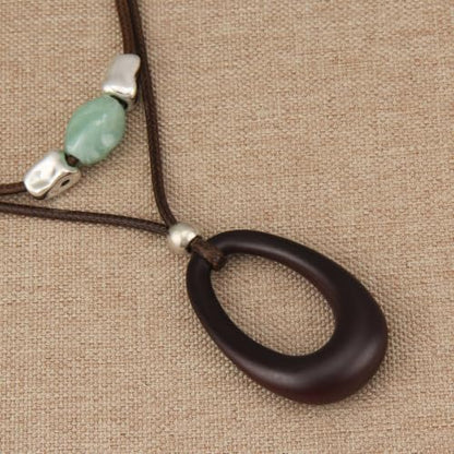 Chunky Pendant Necklace for Women Vintage Boho Necklaces Choker Layered Statement Necklaces Bohemian Jewlery Gifts - style: Large Pendant Necklace Women