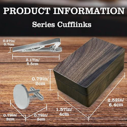 Personalized Cufflinks for Men Custom Engraved Initials Cuff Links Tie Clip Set Customized Wedding Gift for Groom Father Groomsman
