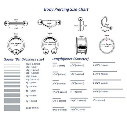 20g/18g/16g Titanium Press Fit Threadless Push in Labret Stud