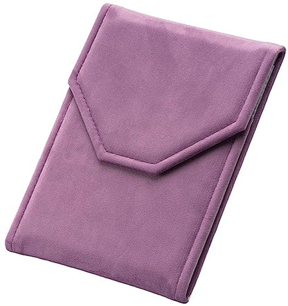 Velvet Necklace Jewelry Travel Folder Storage Display Case (Dark Purple) - color: Dark Purple