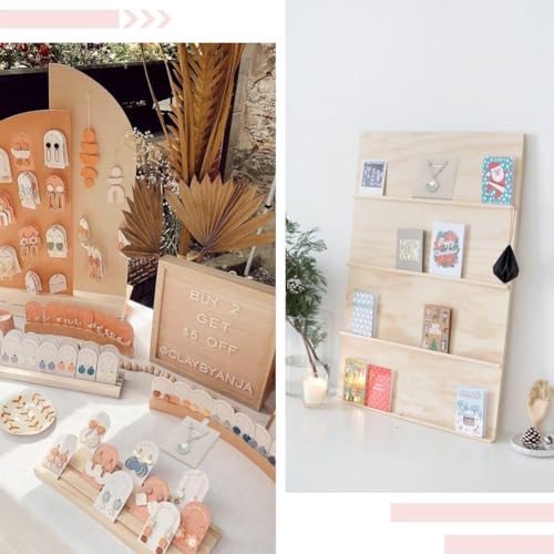 24Pcs Jewelry Display Cards Necklace Display Cards Velvet Antique White Jewelry Display Stackable Tray Organizer Accessories for Selling Hanging Showing Necklaces Bracelets Earrings Rings