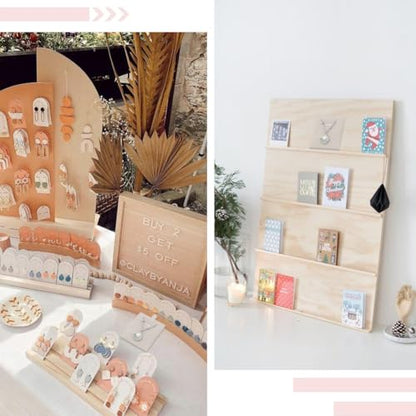 24Pcs Jewelry Display Cards Necklace Display Cards Velvet Antique White Jewelry Display Stackable Tray Organizer Accessories for Selling Hanging Showing Necklaces Bracelets Earrings Rings