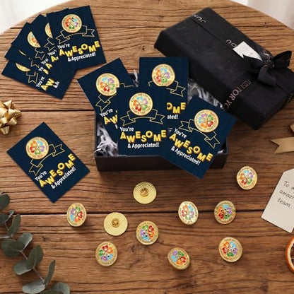 Sayglossy 30 Sets Volunteer Recognition Lapel Pins with Inspirational Card Hands That Serve Pins Employee Appreciation Gifts Bulk for Back to School Volunteer Employees Coworkers Cna Week Gifts - style: Hand-Heart