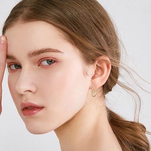 Beebeecraft 1 Box 12 Pairs Round Earring Hoops 18K Gold Plated Stainless Steel 15mm Circle Rings French Small Decorative Jewelry Hoop Earrings Rings for Women Ear Piercing Jewelry Crafts DIY Decor - size: 15x2mm