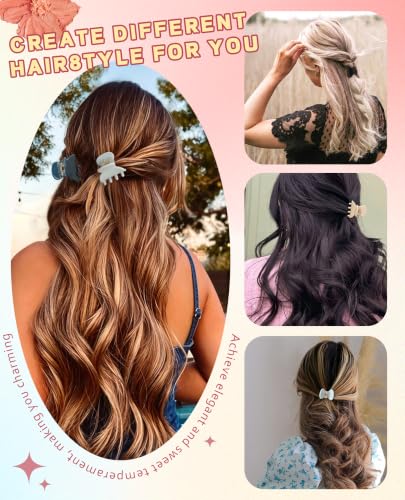 Molans 12 Pcs Small Hair Clips Mini Claw Jaw Clips Women Girls Thin Hair | Tiny Short Acrylic Cute Clips Non Slip Little Hair Accessories Clamps for Half Updo Styling Fine Hair Bangs Kids Toddlers - color: Blue/Beige/Black