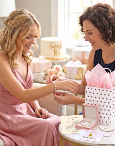 Birthday Jewelry Gifts For Girls Women, Four Leaf Clover & Heart Bracelets - color: Heart Embrace