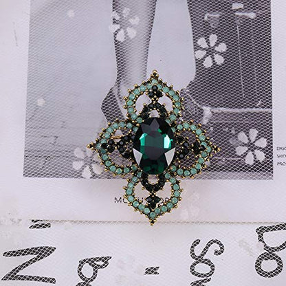 Brooch Pins for Women Girls Fashion Flower Crystal Rhinestone Pearl Jewelry - color: Color 4