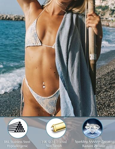 JeryWe 9 Pcs Adjustable Toe Rings for Women Open Cuff Silver Toe Ring Summer Beach Toe Ring Set+10mm Floating Belly Button Ring Dangle Hypoallergenic Surgical Stainless Steel belly rings for Women