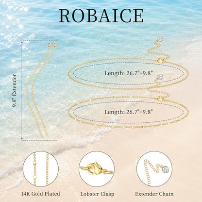 Tewiky Layered Waist Chain for Women, 14K Gold/Silver Plated Belly Chains | Beach Waist Beads Chain, Waterproof Twist Figaro Cuban Body Chain, Summer Jewelry for Women Gifts - color: Gold Waist Chain2