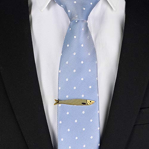 HAWSON 2 inch/ 2.2 inch Tie Clip for Men, Novelty Tie Bar Clip for Men and Boys, Interesting Tie Clip for Party - color: Gold Fish