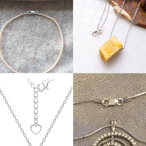 925 Sterling Silver Jewelry Making Lobster Clasps with Open Jump Rings Set | 26PCS Small Spring Italian Clasps Lobster Claw Jump Rings Necklace Chains Connect Link Repair kit Supplies Jewelry Findings - color: 26PcsA