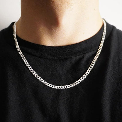 5mm Cuban Link Chain for Men,Silver Chain for Men Women Jewelry 16-24 Inch | 925 Sterling Silver Necklace Non Tarnish Gifts for Men Father Husband - color: 18 inches