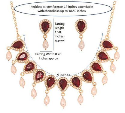Touchstone Indian Bollywood Traditional Craftsmanship Mughal Designer Jewelry Wedding Necklace Set in Antique Gold Or White Tone for Women. - style: Ethnic