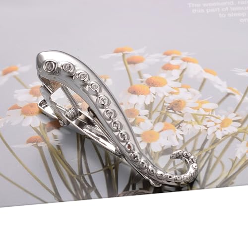 Yoursfs Novelty Marine Animals Tie Clip for Men Shark Whale Unique Cool Personalized Business Tie Bar Pin Jewelry for Valentine's Day Gifts - style: Unique Octopus
