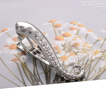 Yoursfs Novelty Marine Animals Tie Clip for Men Shark Whale Unique Cool Personalized Business Tie Bar Pin Jewelry for Valentine's Day Gifts - style: Unique Octopus