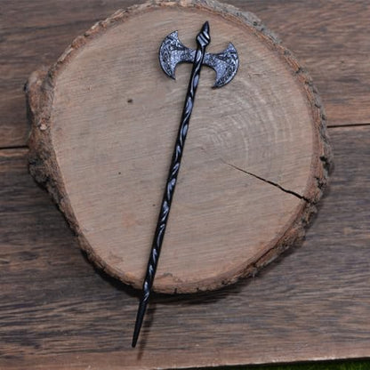 2PCS Viking Dragon Hair Sticks, Black Metal Hair Pins for Women | Black Metal Hair Accessories for Buns, Updos, Renaissance Festival, Halloween & Cosplay - color: ZRTL26