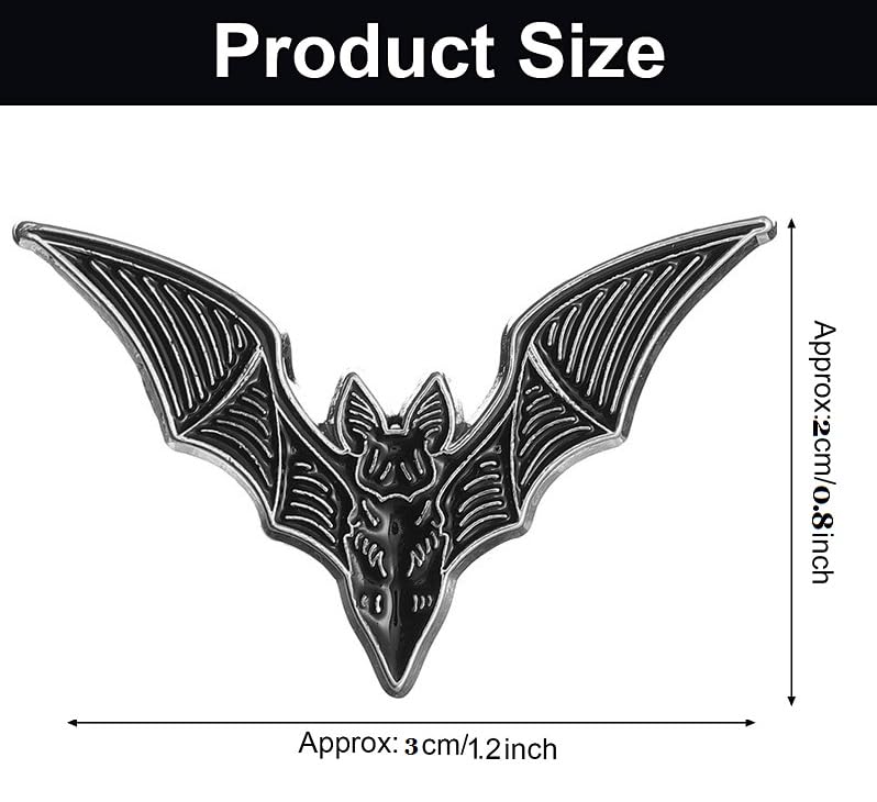 Cute Enamel Pin Set Lapel Pins Brooches Cartoon Brooch Badge Pins for Clothes Bags Backpack for Women - color: Bat Pin Set