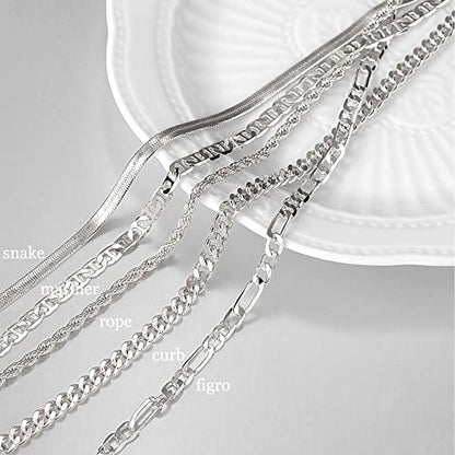 DEARMAY Gold Anklets for Women Waterproof | Non Tarnish14K Gold Plated Ankle Bracelets Set Stack, Summer Beach Jewelry Gifts for Vacation - color: Silver Anklet-B