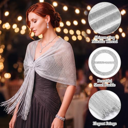 Tiamon 5 Pcs Rhinestone Jewelry Sets Shawls and Wraps Formal Clutch Purses for Women Evening Dresses Weddings Engagement - style: Elegant