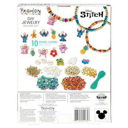 Fashion Angels Disney Stitch Cute & Feisty DIY Jewelry Design Kit | Makes 10+ Charm Bracelets, Includes Charms, Beads & Elastic, Ideal for Girls & Boys - size: Stitch Cute & Feisty Jewelry Kit