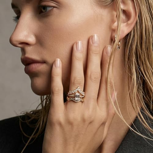 JATEBI Stackable Rings for Women 14K Gold Plated Kunckle Rings Set Dainty Simple Trendy Adjustable Perfect for Stacking Layering on Thumb and Knuckle 3 Pcs