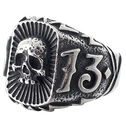 2023 Skull Ring Cool Evil Death Punk Rock Stainless Steel Rings Aly Style Jewelry - style: R1021