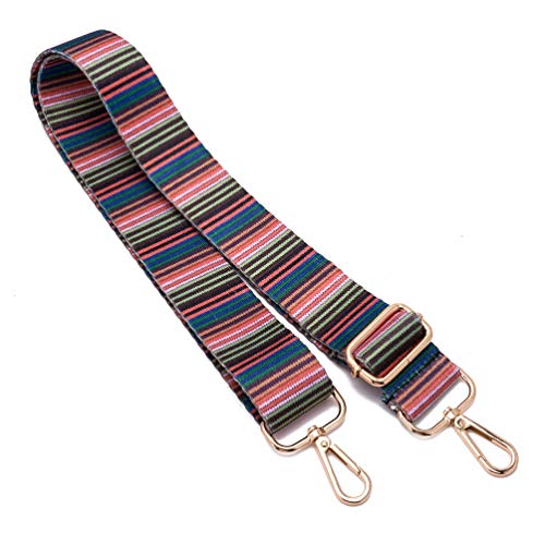 Wide Shoulder Strap Adjustable Replacement Belt Crossbody Canvas Bag Handbag - color: Color Bar, size: Wide: 1.4"(3.5cm)