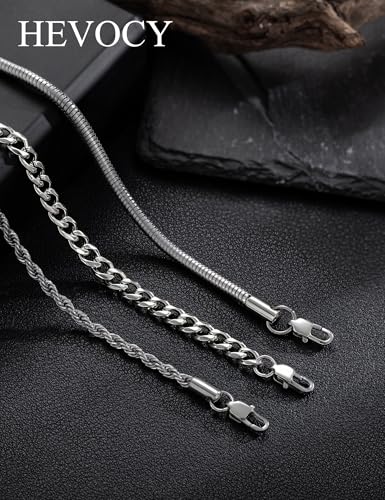 Stainless Steel Bracelet Set for Men, Adjustable Link Chains | Layered stainless steel link chain bracelets with adjustable sizing, designed for daily wear, stacking, and gifts - color: Style3-7 inch