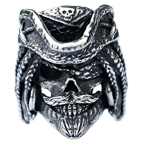 2023 Skull Ring Cool Evil Death Punk Rock Stainless Steel Rings Aly Style Jewelry - style: R127