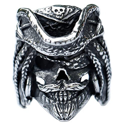2023 Skull Ring Cool Evil Death Punk Rock Stainless Steel Rings Aly Style Jewelry - style: R127