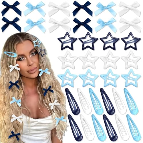 36 Pack Candy Color Matte No Trace BB Hair Clips, Non Slip Bangs Side Hair Barrettes, Women Back Head Hair Accessories Set (Hairpins 36Pcs-E)