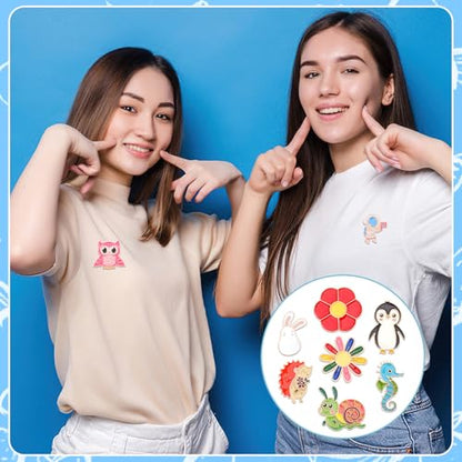 SANNIX 60Pcs Enamel Pins Bulk Set, 30 Styles Cute Cartoon Brooch Pins for Backpacks, Clothes, Bags, Hats - Funny Lapel Pins Button Badges Accessories - style: Mixed Pin