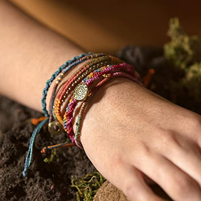 Wakami Charm Bracelet Stack Beaded Stackable Bracelets for Women - color: Antigua | 6.5IN