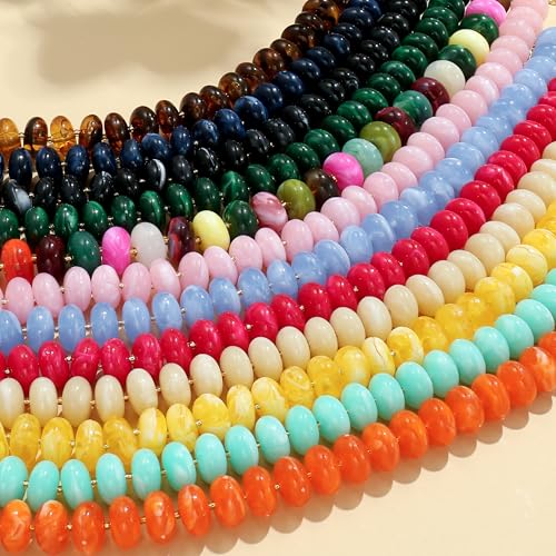 Elegance 11 designs Colorful Chunky Beaded Necklace for Women,Thick Acrylic Disc Bead Choker Statement Necklace Cute Trendy Necklaces Jewelry Gifts for Women - color: Azure