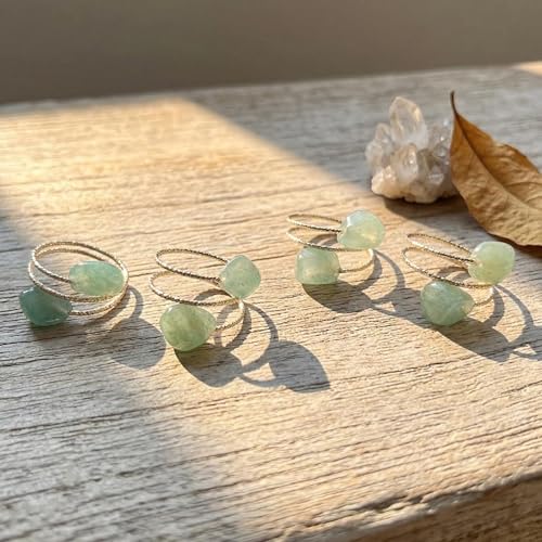 Turquoise Ring, Gold Adjustable Ring with Free Form Turquoise Stones, Handmade Western Rings for Women