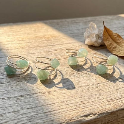 Turquoise Ring, Gold Adjustable Ring with Free Form Turquoise Stones, Handmade Western Rings for Women