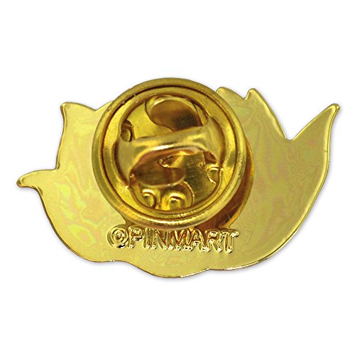 PinMart Flower Trendy Enamel Lapel Pin - color: Pink Lotus, size: 5 Pack