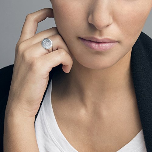 Personalized Monogram Signet Ring – Custom Engraved Initial Ring for Women, Sterling Silver or Gold Plated Sterling Silver