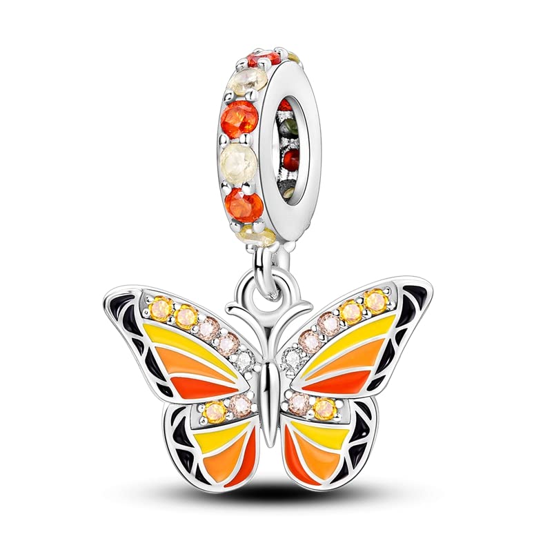 925 Sterling Silver Charms for Bracelets and Necklaces Beads Jewelry Charms for Women - color: Magical Butterfly Charm