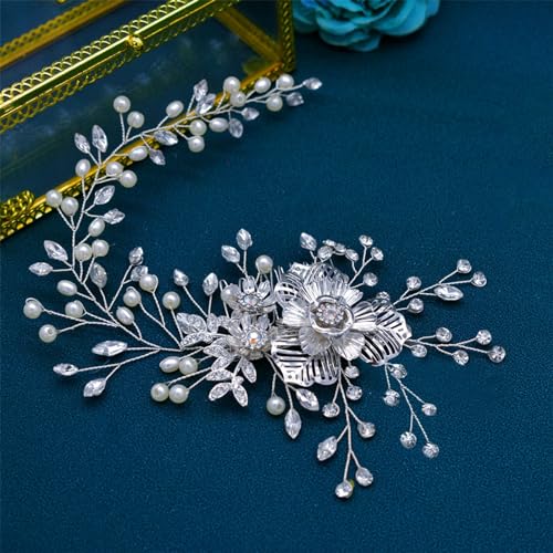 Wedding Hair Pieces for Brides, Rhinestone Bridal Hair Comb | Elegant Wedding Hair Accessories for Bridesmaid, Headwear for Party, Prom or Birthday